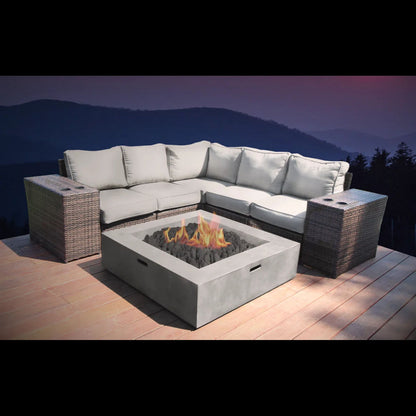 Modern Rattan Wicker Seating Group With Cushions LSI Patio Furniture