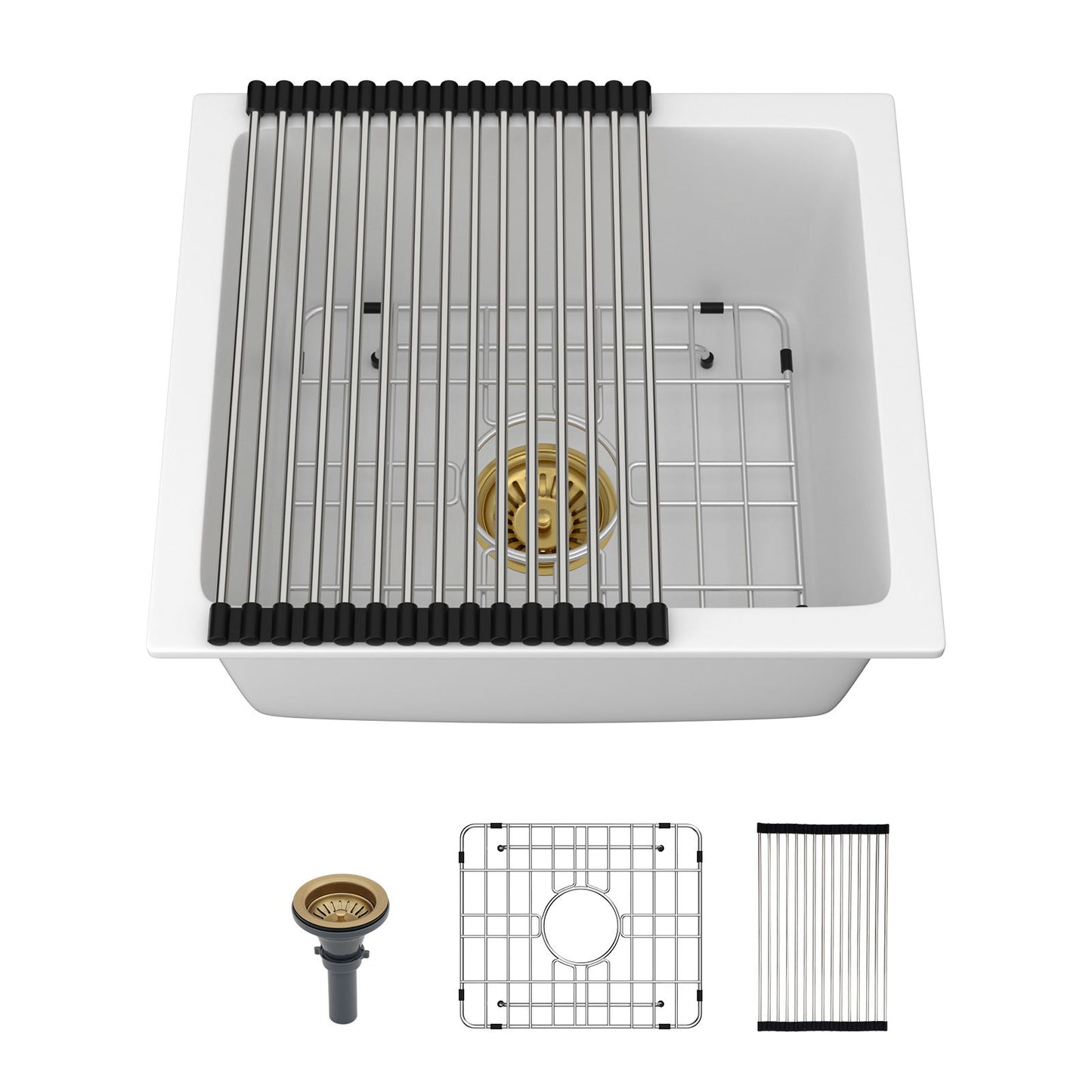 Modern Quartz Kitchen Sink Undermount Granite Composite Daily Nest