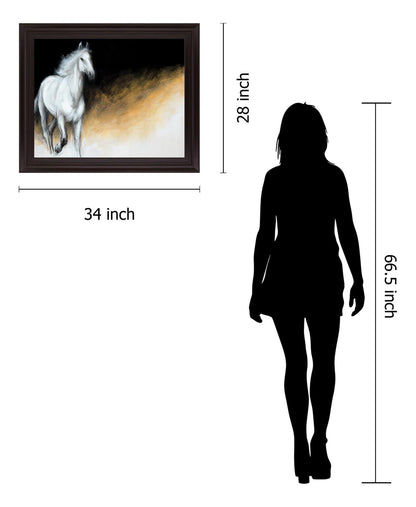 Wild Ember Stallion - 28" x 34" Framed Wall Art Classy Art