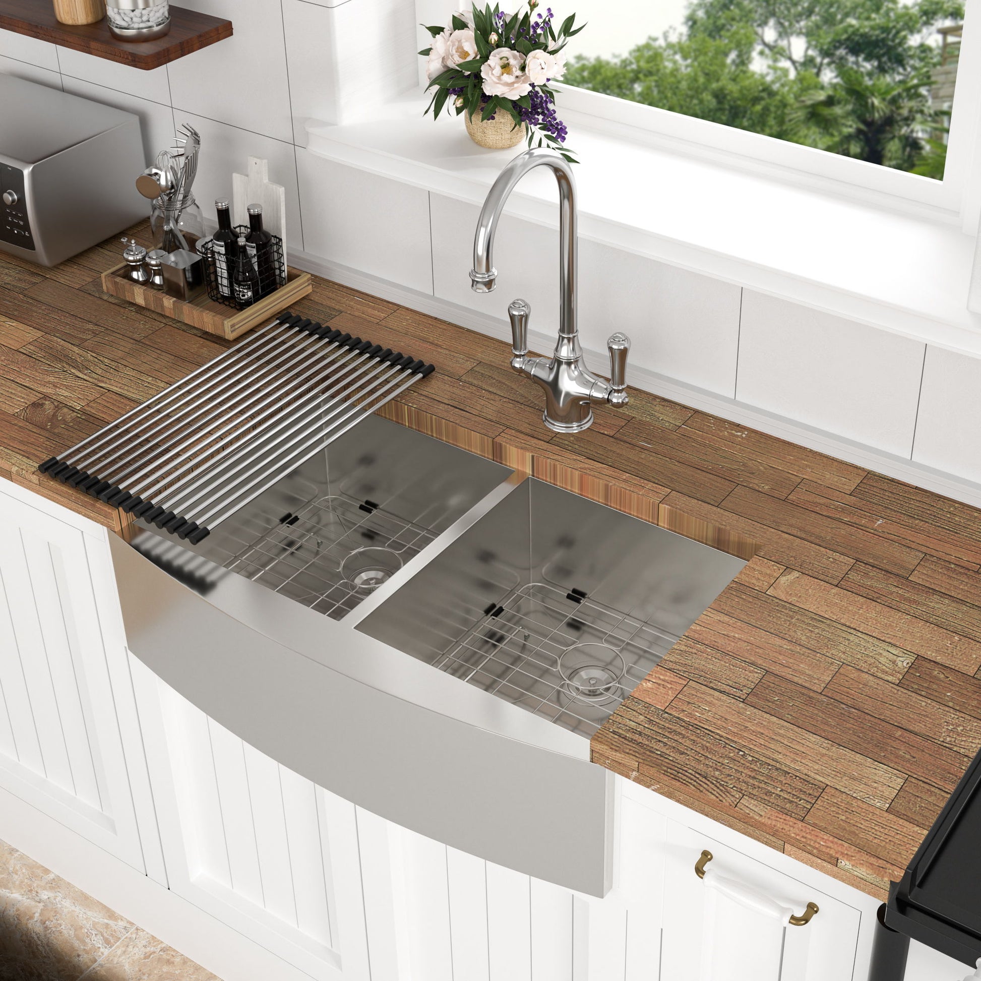 Farmhouse Double Bowl Sink With 50/50 Layout Daily Nest