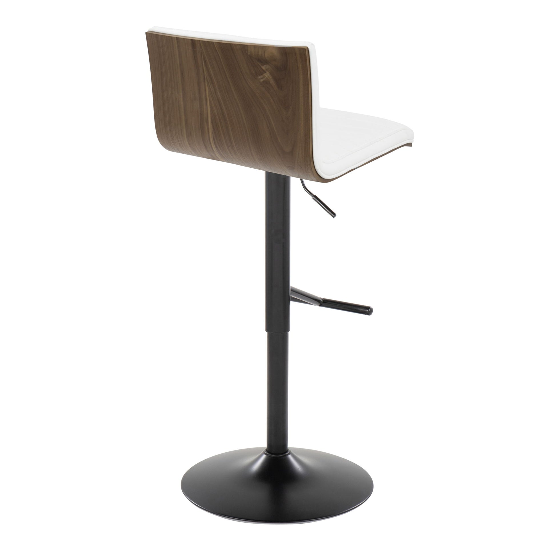 Mason - Contemporary Adjustable Barstool With Swivel With Straight T Footrest (Set of 2) Lumi Source