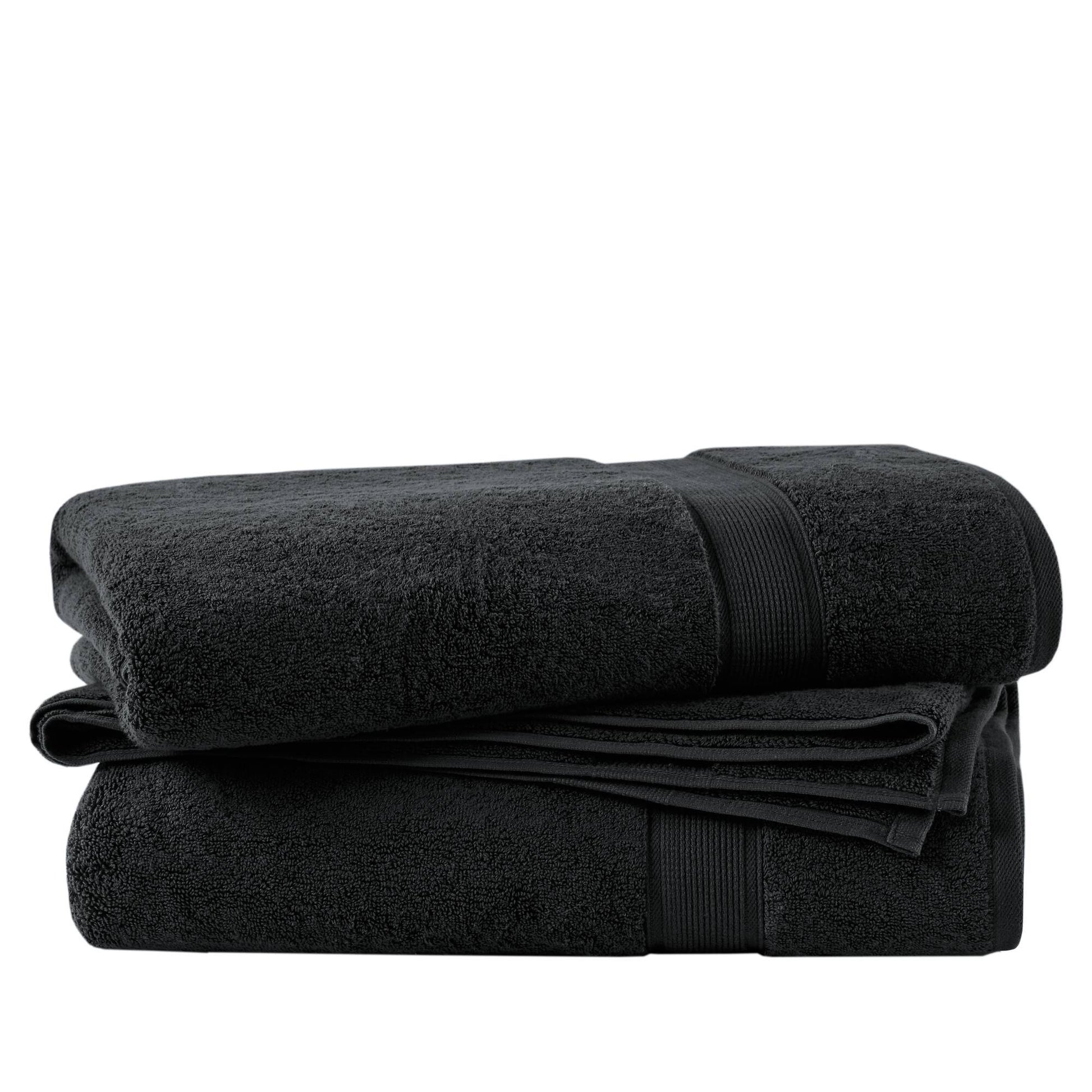 800GSM Ultra-Soft Absorbent Towel Set - Black Madison Park Signature