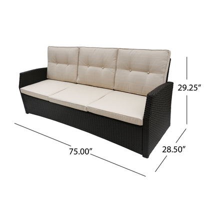 St Marta - 3 Seater - Dark Brown Noble House