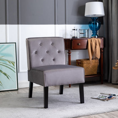 Reese - Living Room Armless Button Tufted Pattern Accent Chair (Set of 2) US Pride