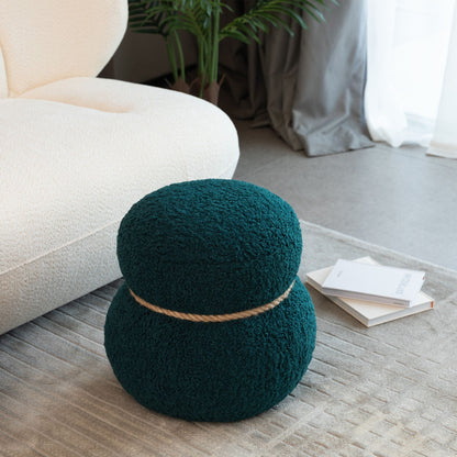 Snowman Stool With Cushion And Solid Wood Frame Home Essentials