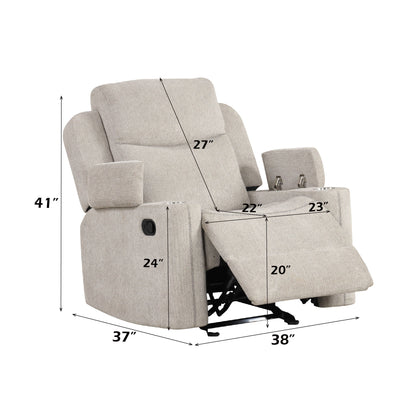 Galya - 3 Piece Living Room Set Sofa Loveseat Chair - Light Gray Acme