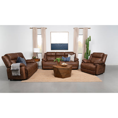 Worthington - Padded Arm Loveseat - Dark Brown Furniture Max
