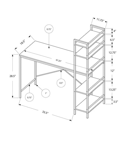 Computer Desk For Home Office, Laptop Storage Shelves 8th Street