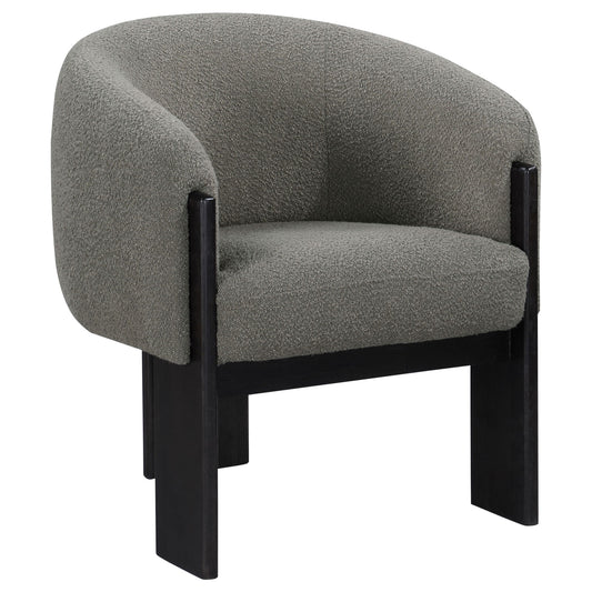 Maciel - Upholstered Barrel Back Accent Chair - Mushroom Furniture Max