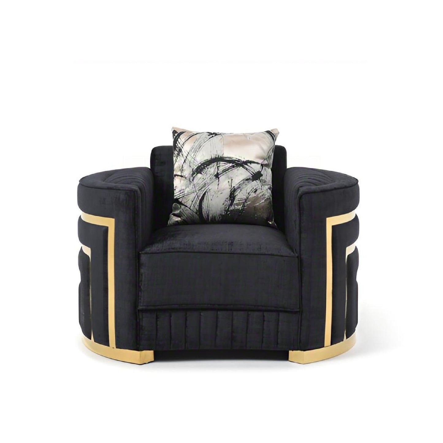 Soledad - Chair Upholstered With Hued Accents - Black Glory Furniture