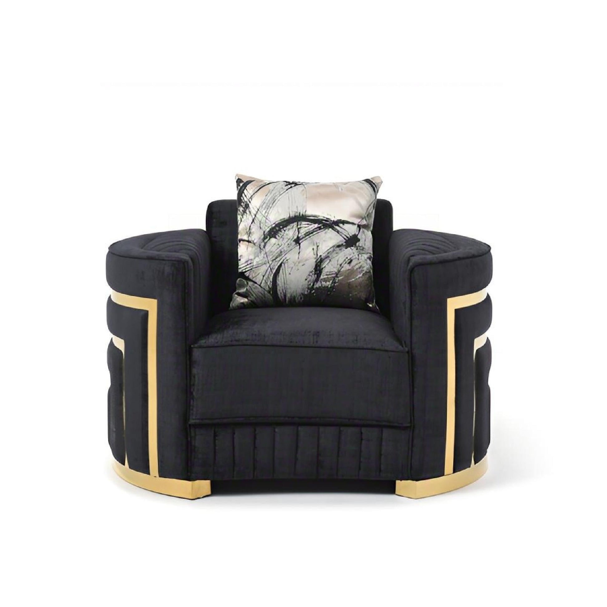 Soledad - Chair Upholstered With Hued Accents - Black Glory Furniture