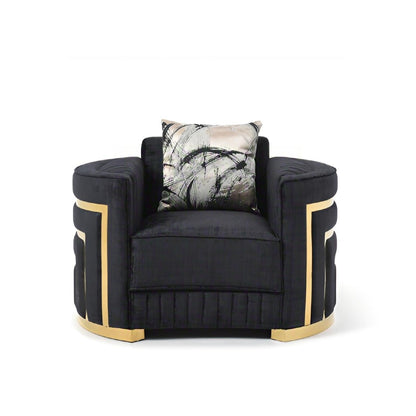Soledad - Chair Upholstered With Hued Accents - Black Glory Furniture