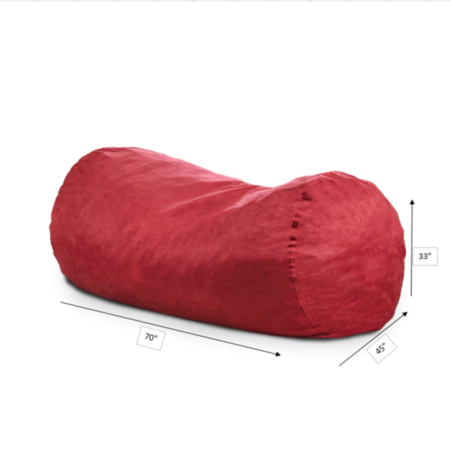 Jasper - Traditional Cylindrical Suede Bean Bag Home Essentials