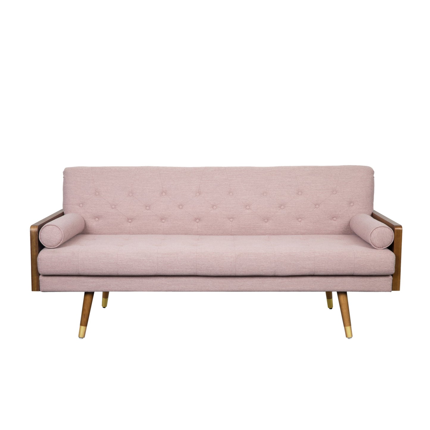 Aidan - Mid Century Modern Tufted Fabric Sofa Noble House