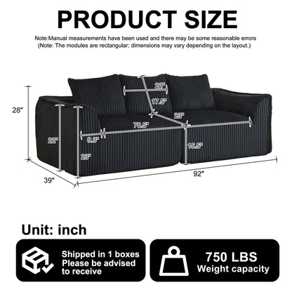Minimalist 3 Seater Sofa With Curved Lines And Gently Sloped Backrest Home Essentials