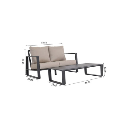 Sofa With Rectangular Coffee Table LSI Patio Furniture