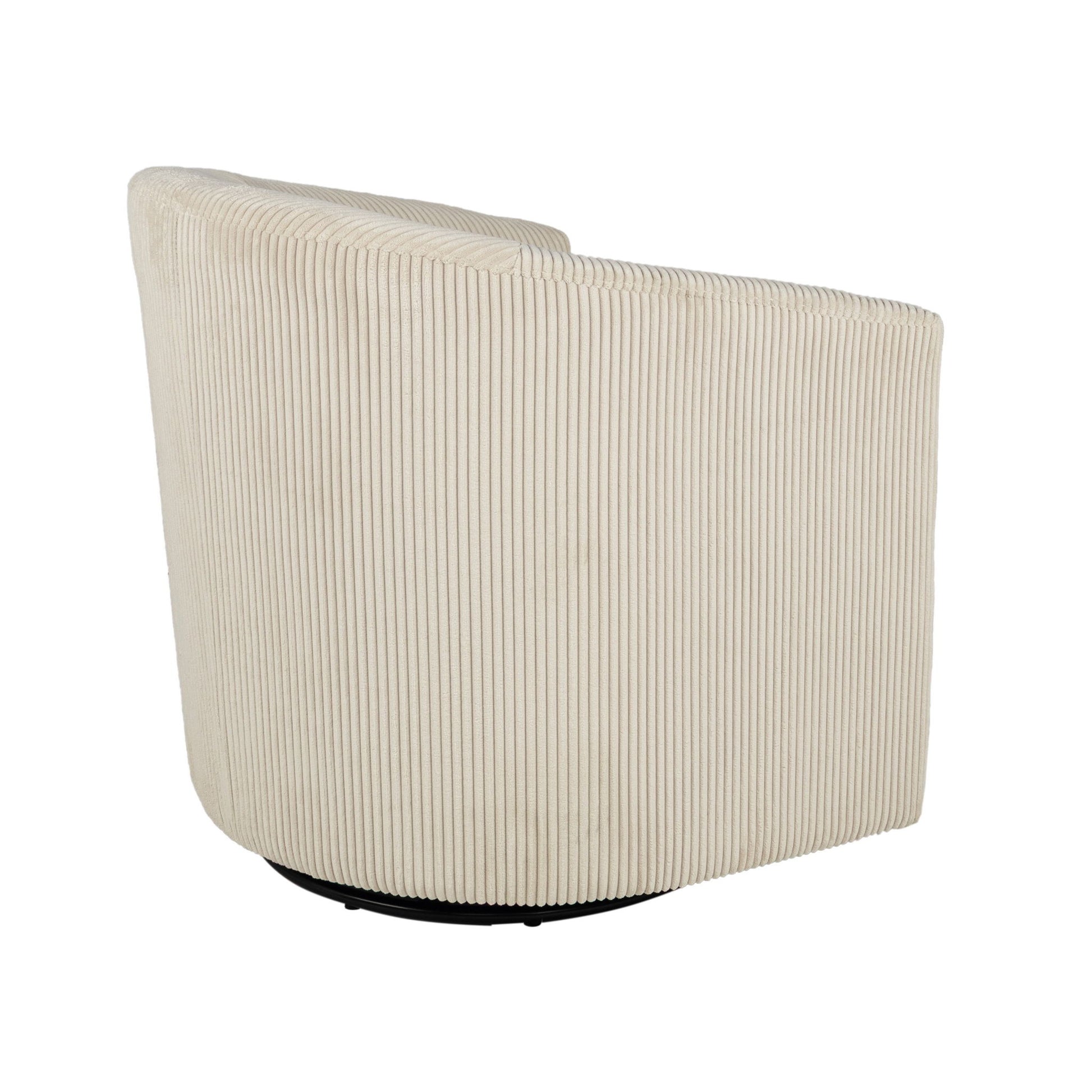 Swivel Accent Chair With U Backrest, Plush Cushion Living Room Furniture Home Essentials