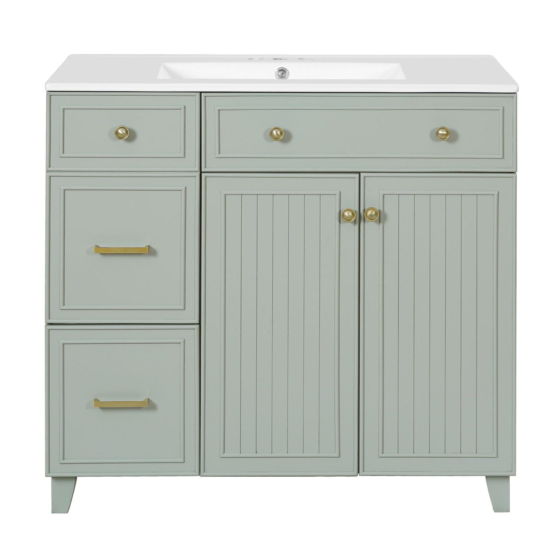 Bathroom Vanity With Sink, Soft Close Doors, Adjustable Shelves Hearth and Haven