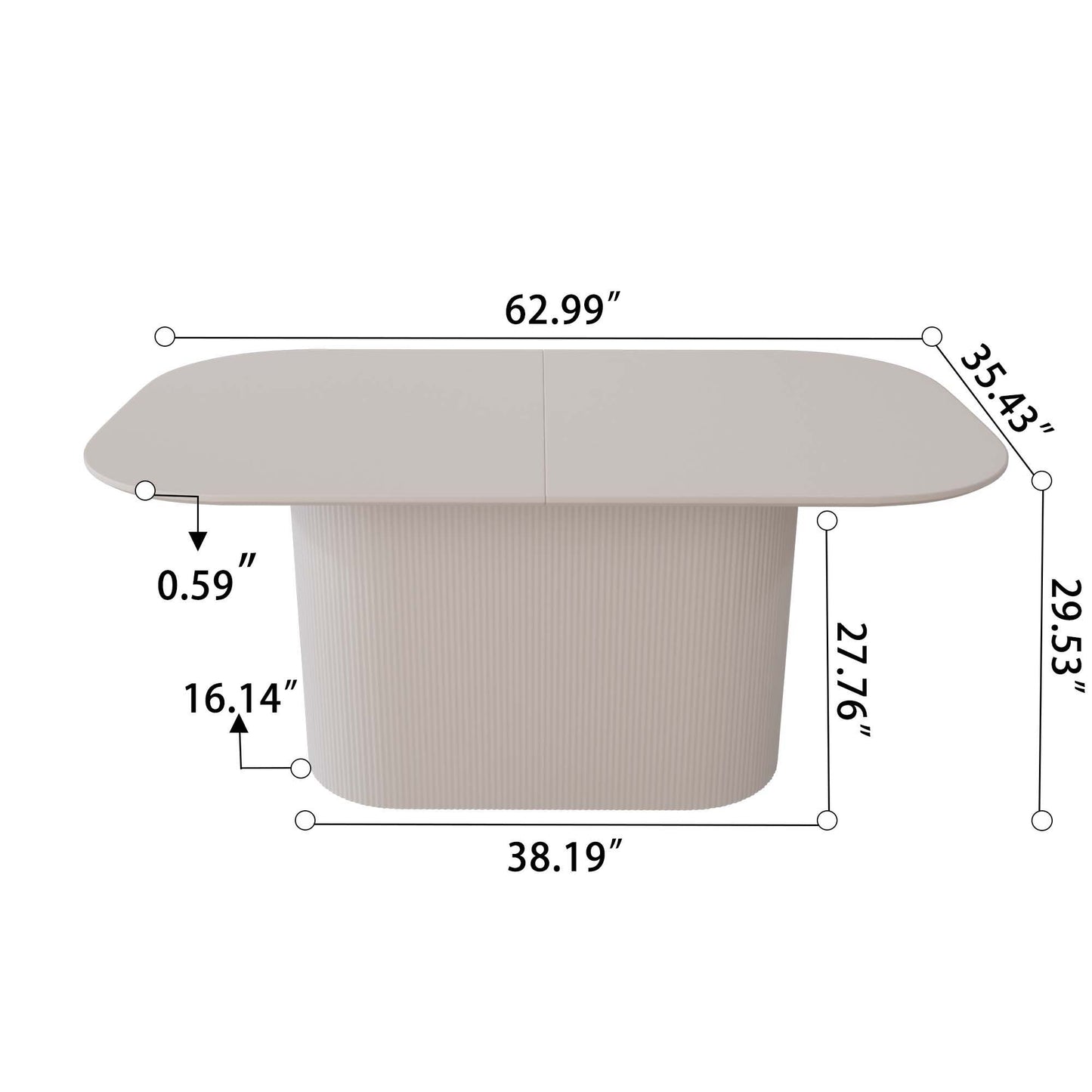 Modern Dining Table With Vertical Striped Legs Home Essentials