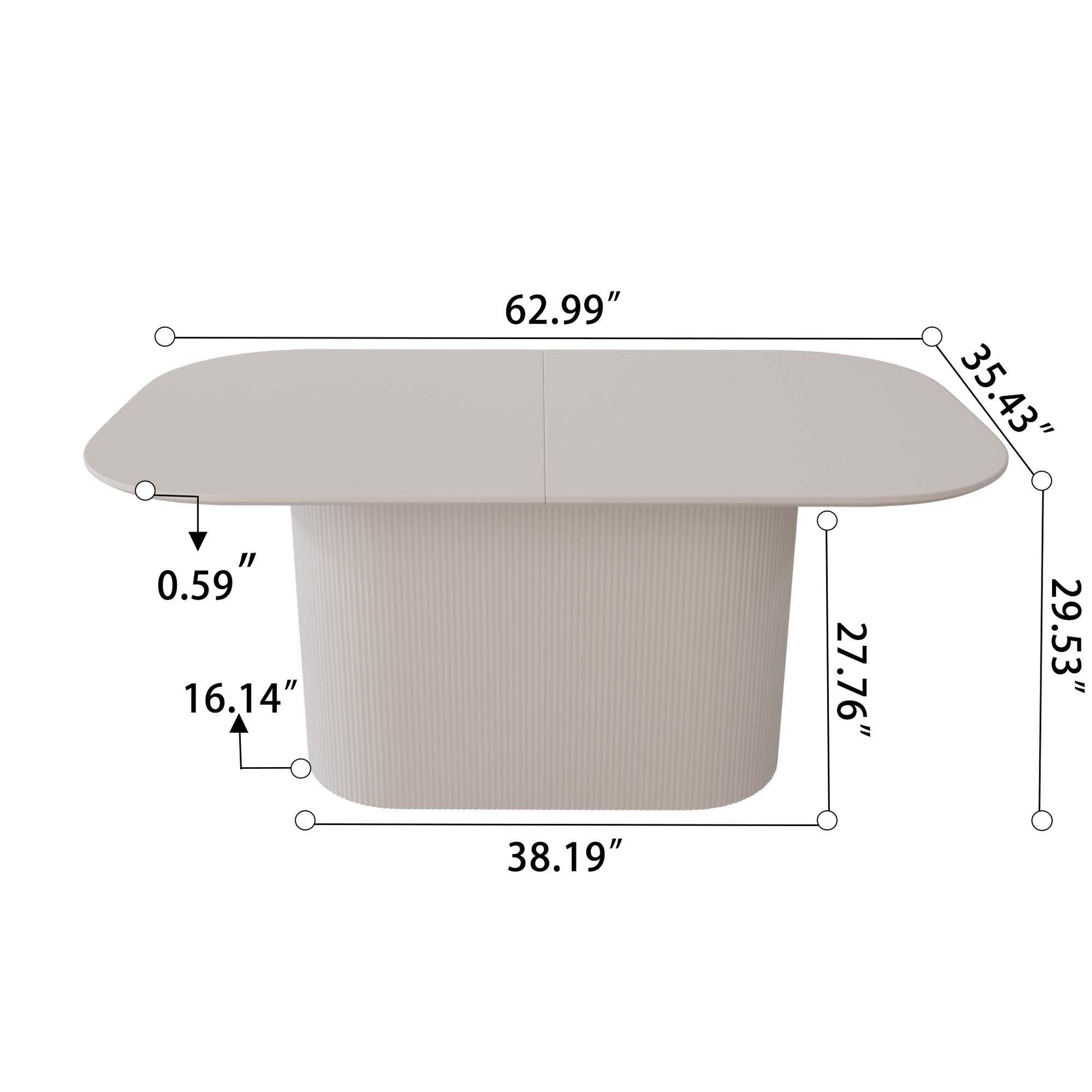 Modern Dining Table With Vertical Striped Legs Home Essentials