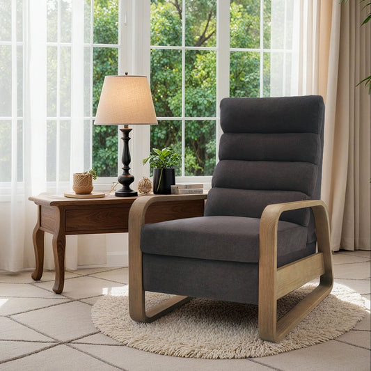 Jordan - Framed Push Back Recliner - Gray Chapel Hill