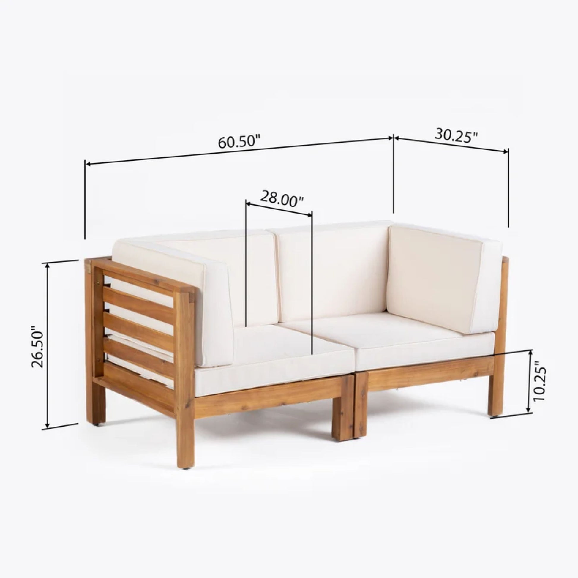 Oana - 2 Piece Loveseat Set With Water Resistant Cushions Noble House