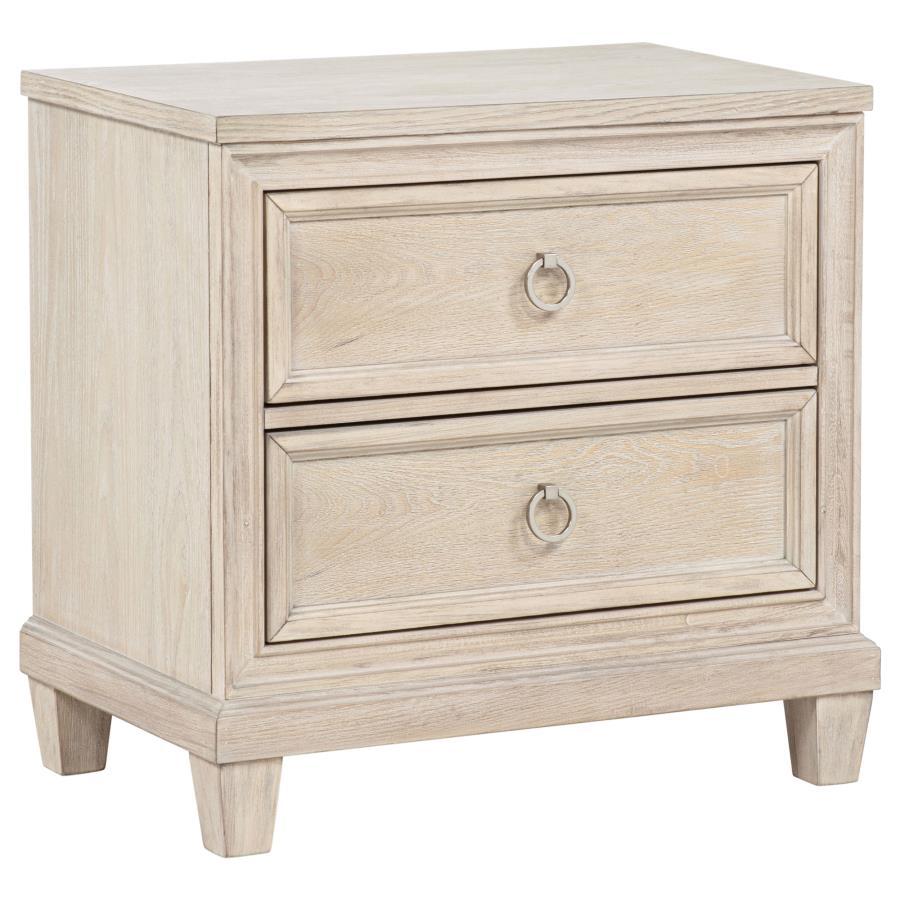 Pembroke - 2-Drawer Nightstand Bedside Table - Washed Oak Coaster Fine Furniture