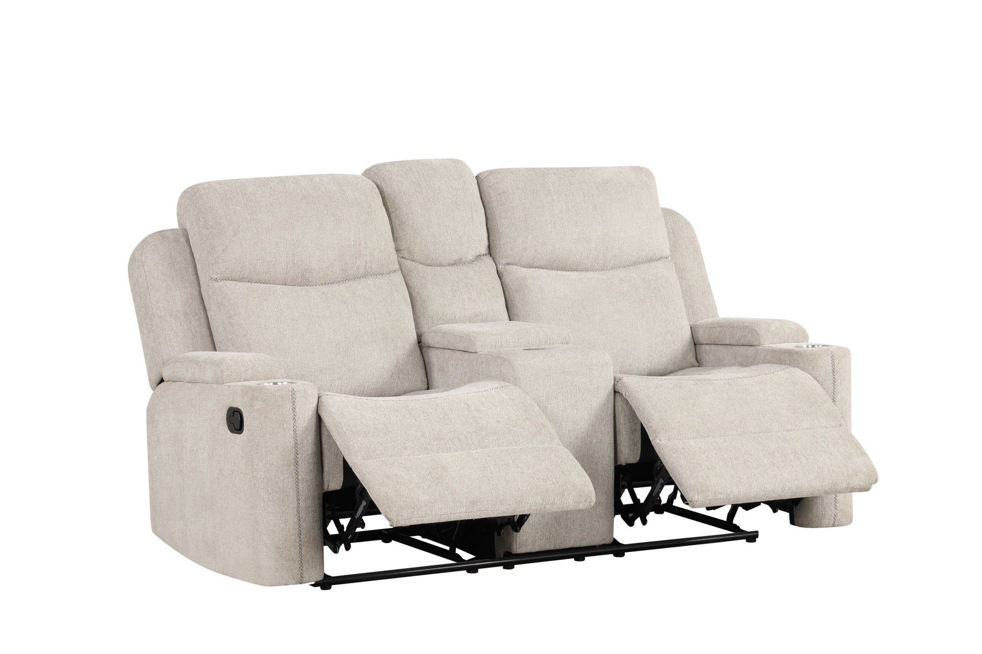 Galya - Motion Loveseat With Console - Light Gray Acme
