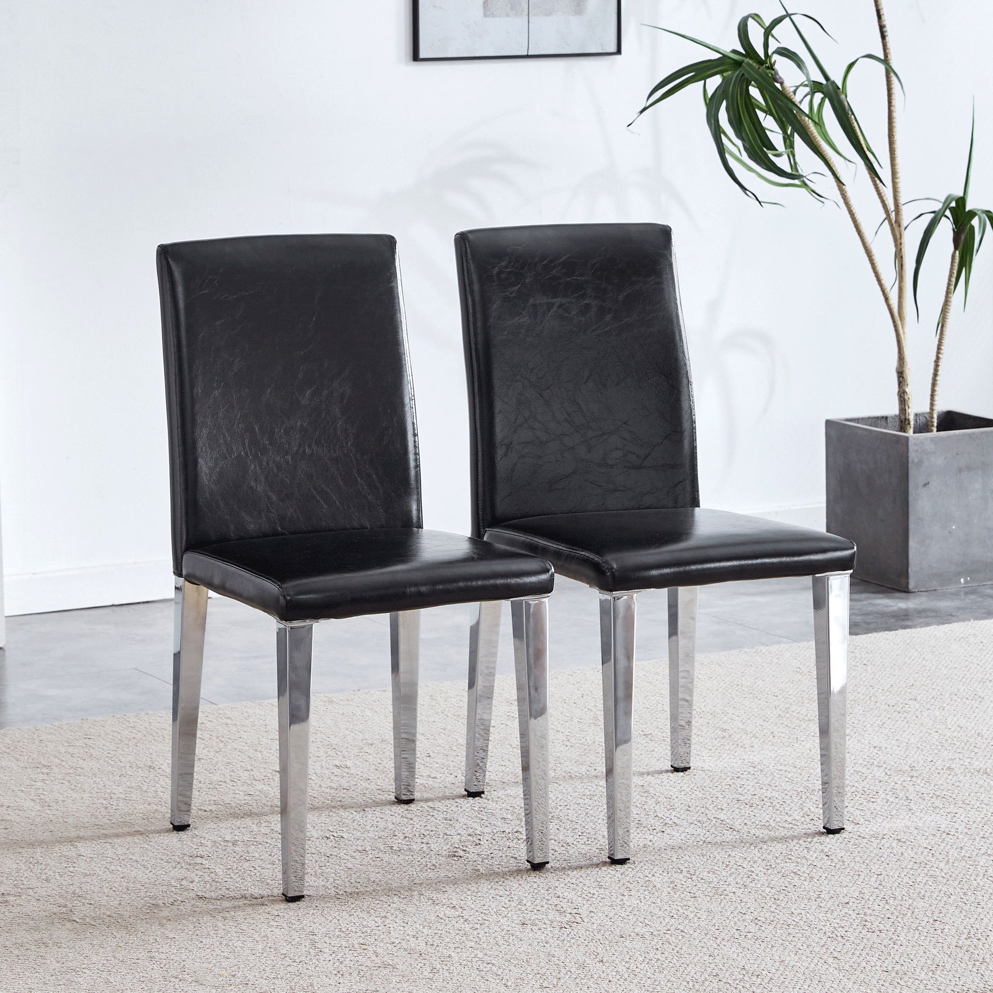 Elegant Upholstered Chairs & Metal Legs Home Essentials