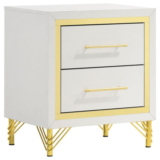 Lucia - 2-Drawer Nightstand - White Coaster Fine Furniture