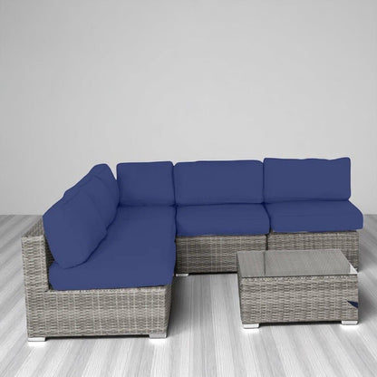 Seating Set With Cushions Handcrafted Wicker Design LSI Patio Furniture