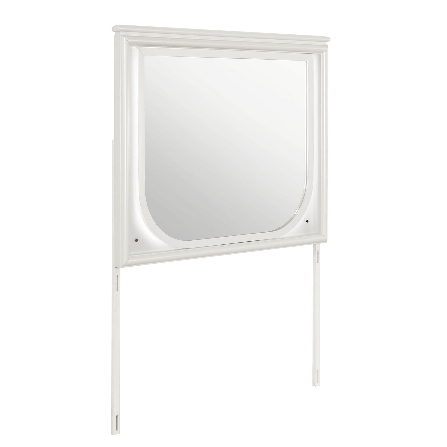 Uriuni - Large Scale Mirror With LED Light - Off White Global Furniture USA