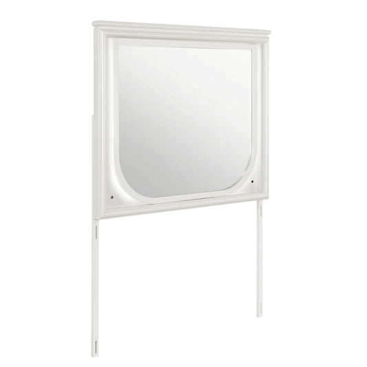 Uriuni - Large Scale Mirror With LED Light - Off White Global Furniture USA
