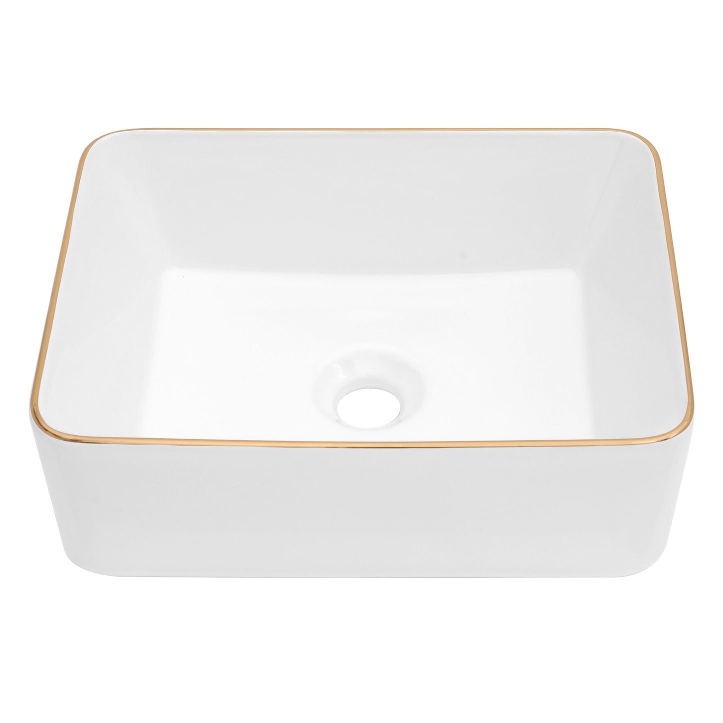 Modern European Style Ceramic Rectangular Vessel Bathroom Sink Daily Nest