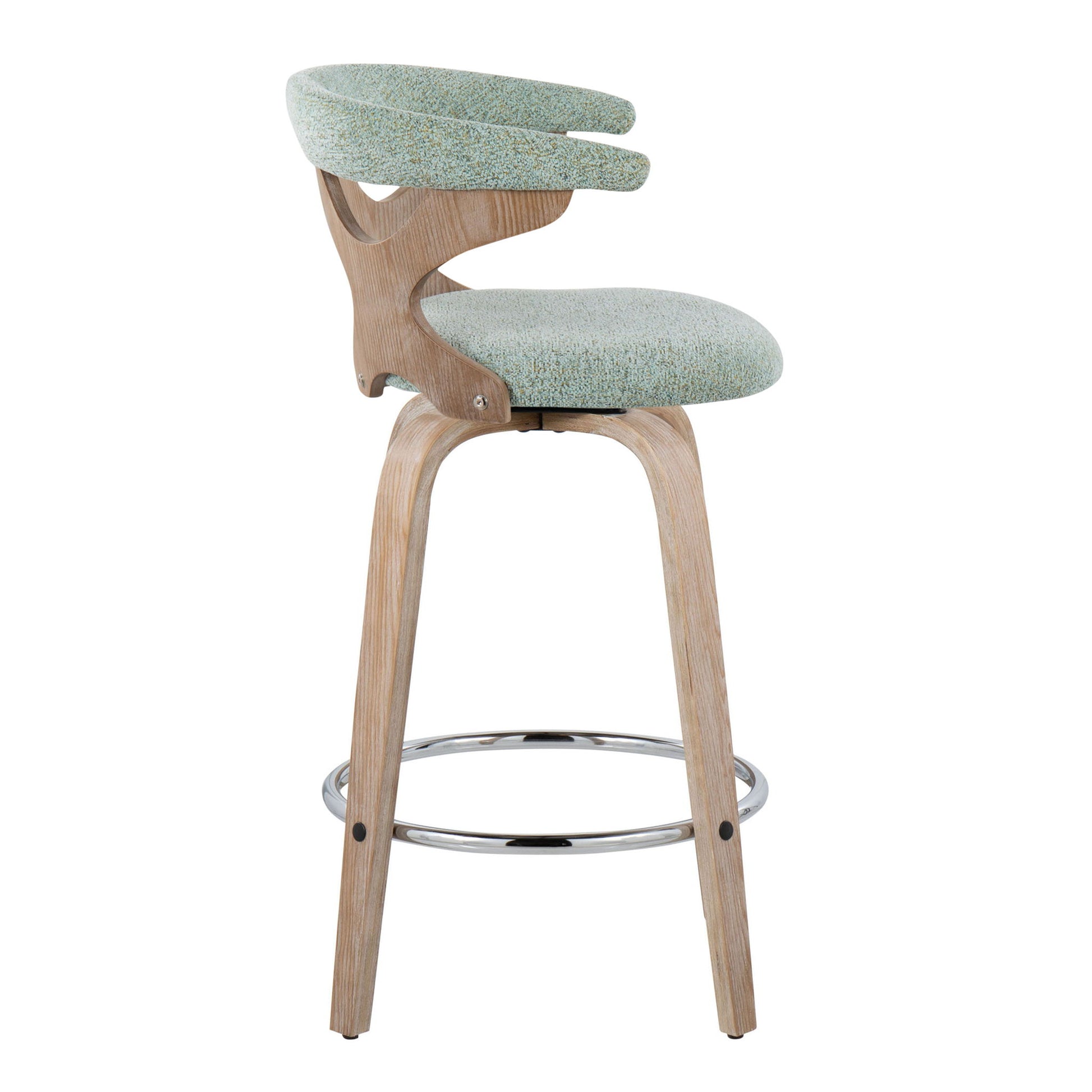 Gardenia - Mid Century Modern Fixed Height Counter Stool With Swivel (Set of 2) Lumi Source