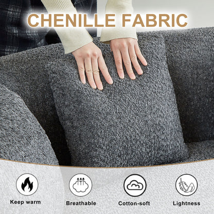 Curved Sectional Sofa With 6 Pillows Home Essentials
