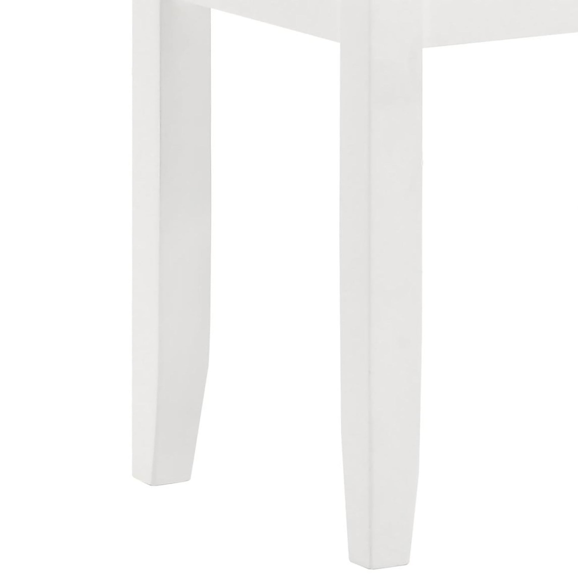 Vanity Stool With Padded Seat - White Furniture Max