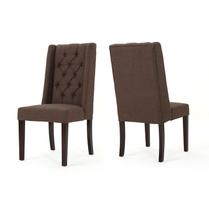 Sophisticated Tufted Dining Chair With High Back Design Noble House