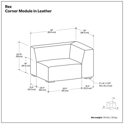 Rex - Corner Sofa Module Simpli-Home