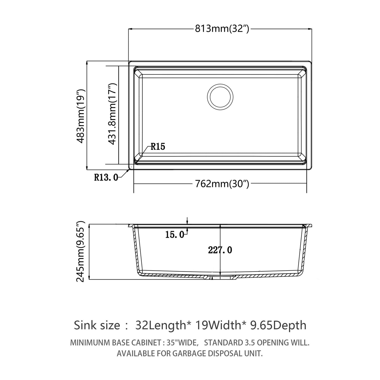 Quartz Kitchen Sink, Granite Composite Workstation Undermount Daily Nest