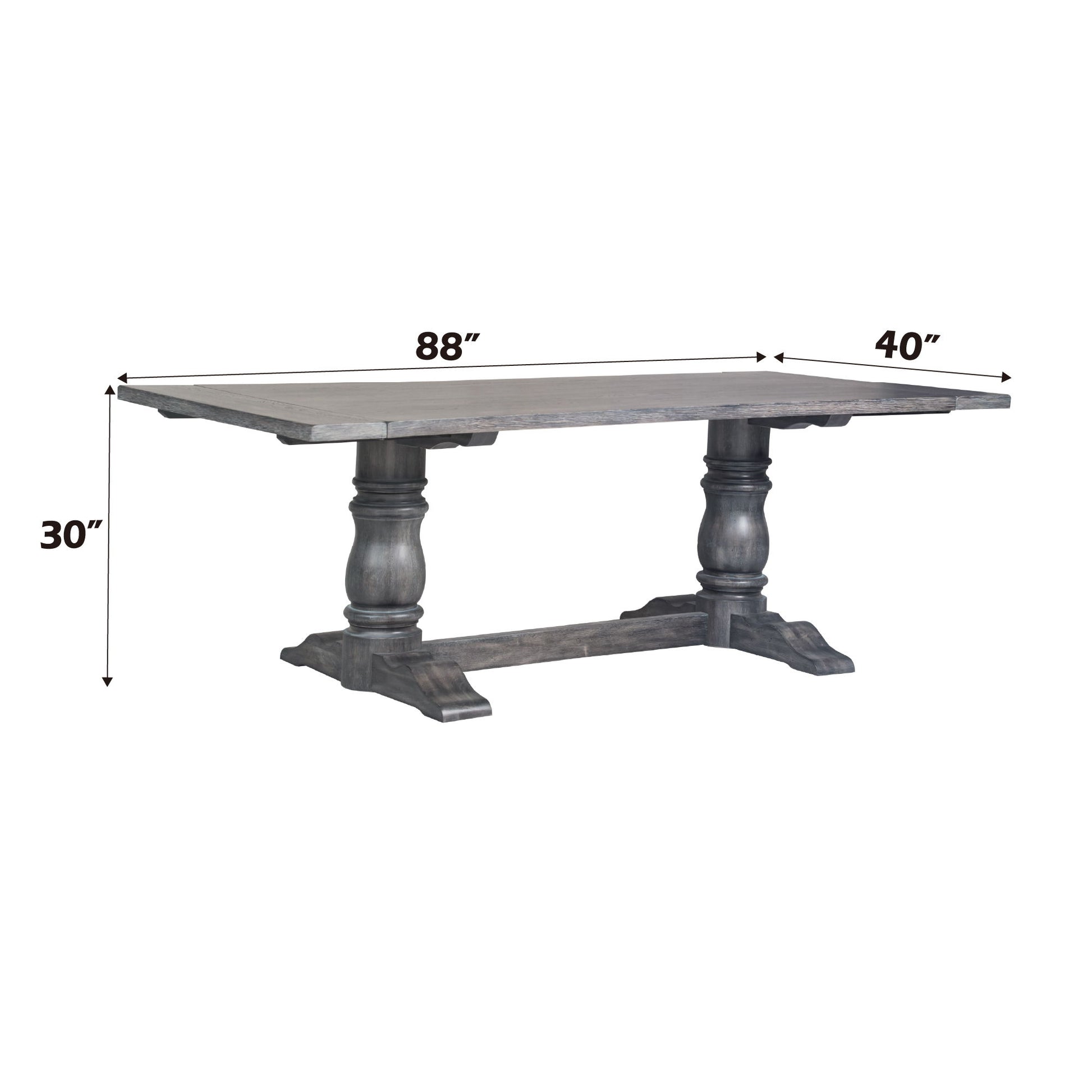 Leventis - Dining Table - Weathered Gray Acme