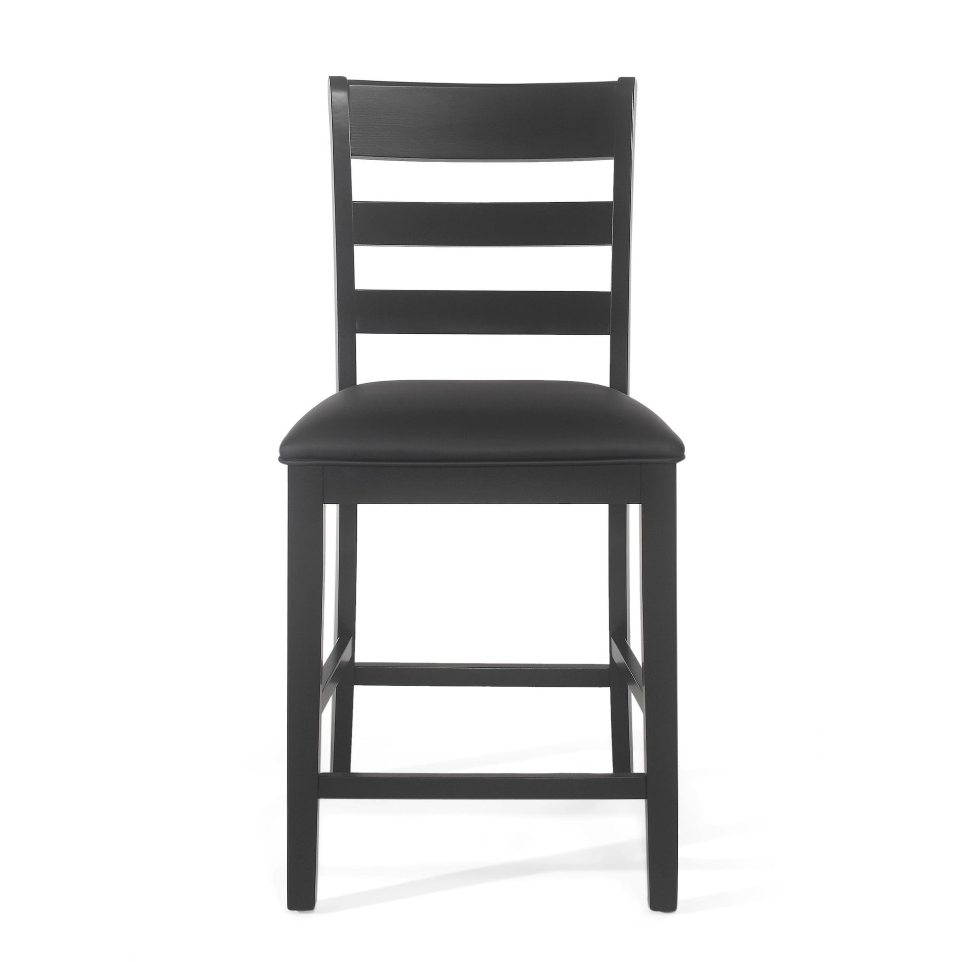 Farmhouse Upholstered Wood Counter Stools Noble House