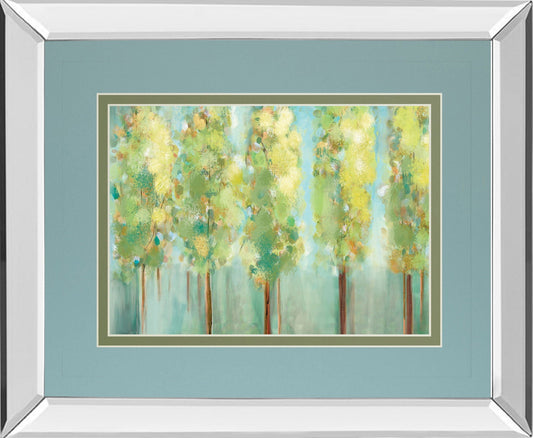 Turnwood By Susan Jill - Mirror Framed Print Wall Art - Green Classy Art
