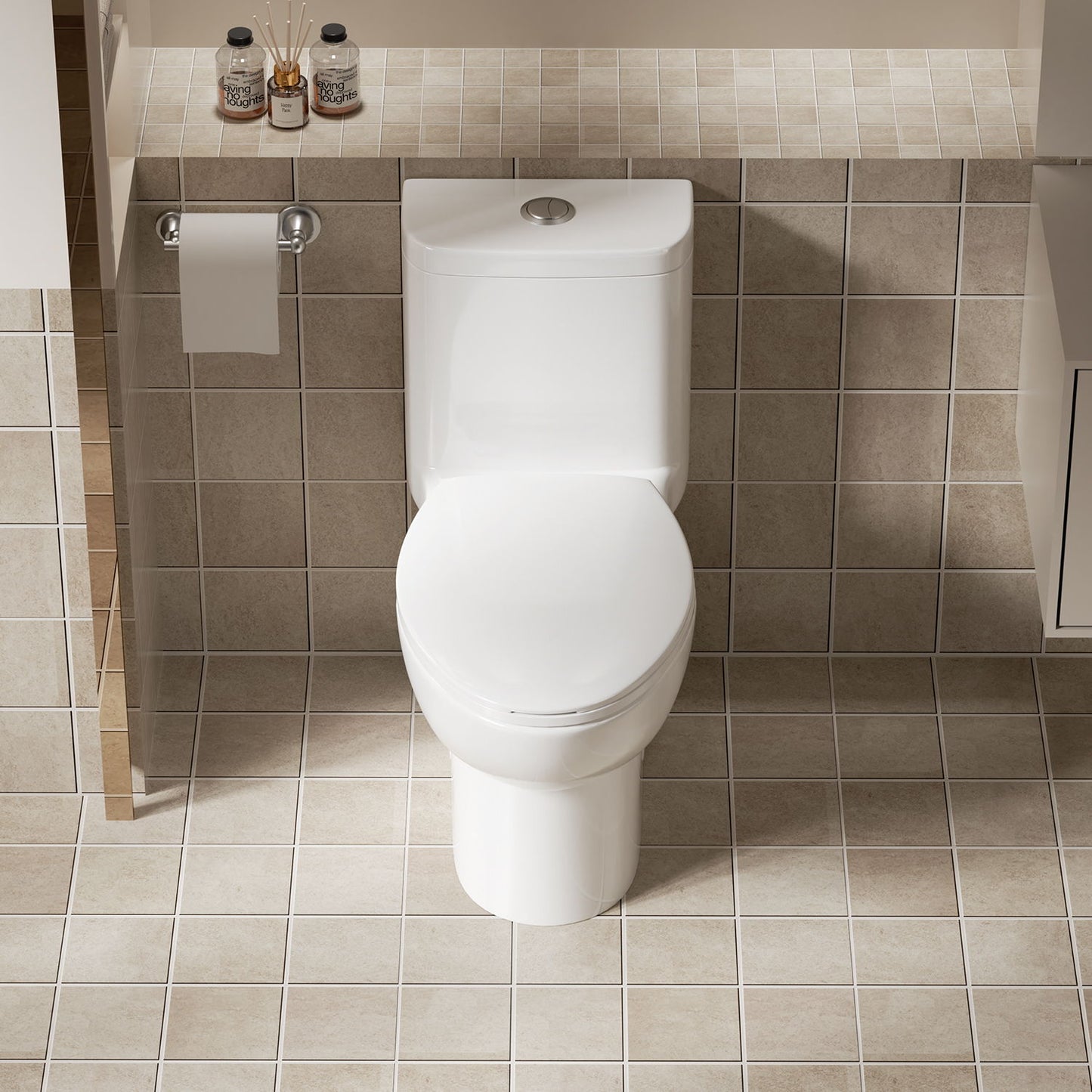 1 Piece Toilet With Tornado Flush, Soft Closing Seat Daily Nest