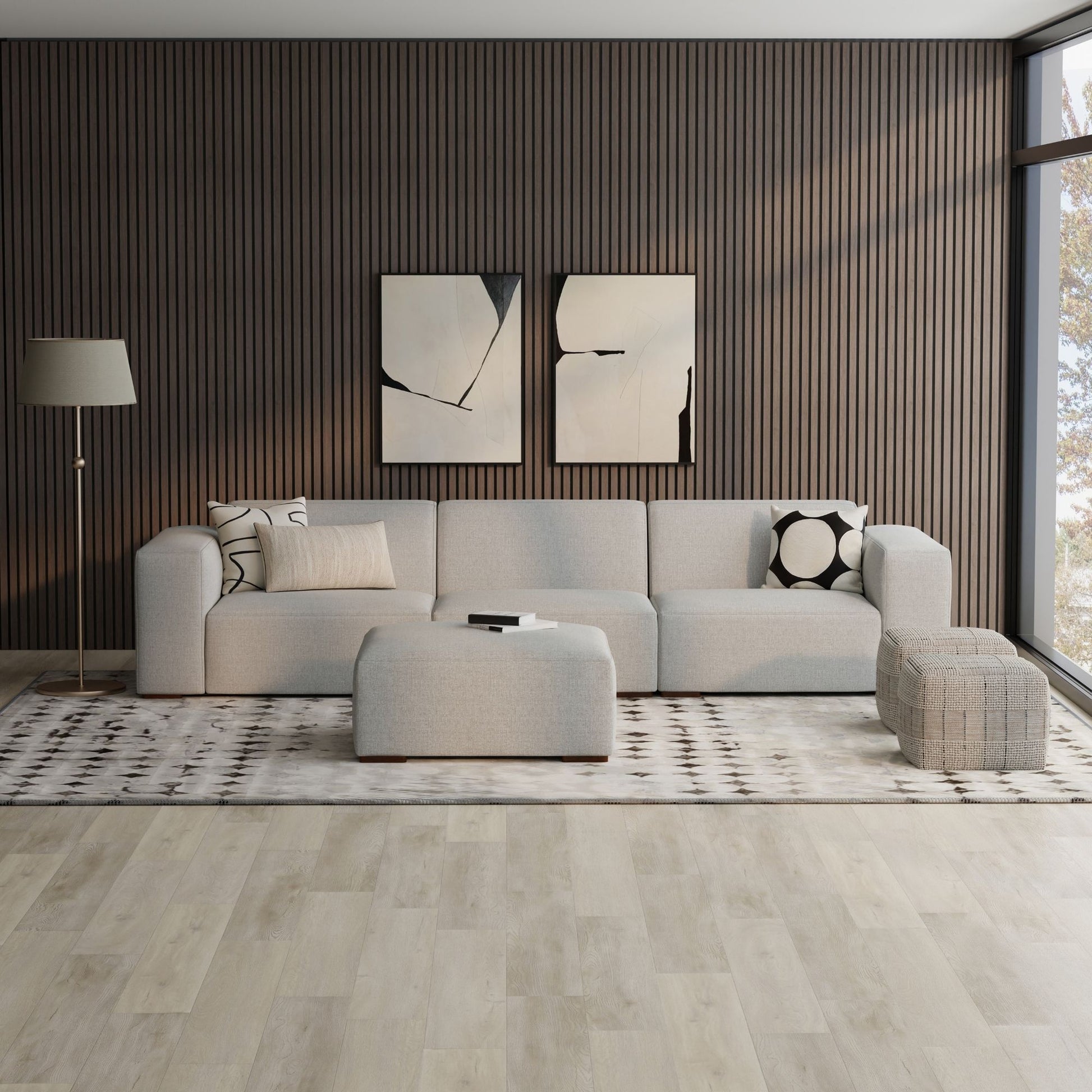 Rex - Handcrafted Sectional Sofa And Ottoman Simpli-Home