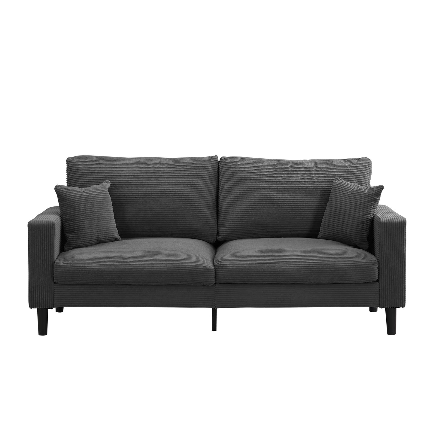 Modern Upholstered 2 Piece Sofa Set With 3 Seater And 2 Seater Home Essentials