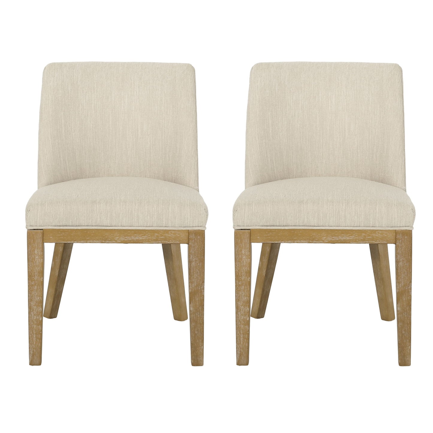 Modern Dining Chair With Durable Fabric Upholstery And Sturdy Wooden Frame (Set of 2) Noble House