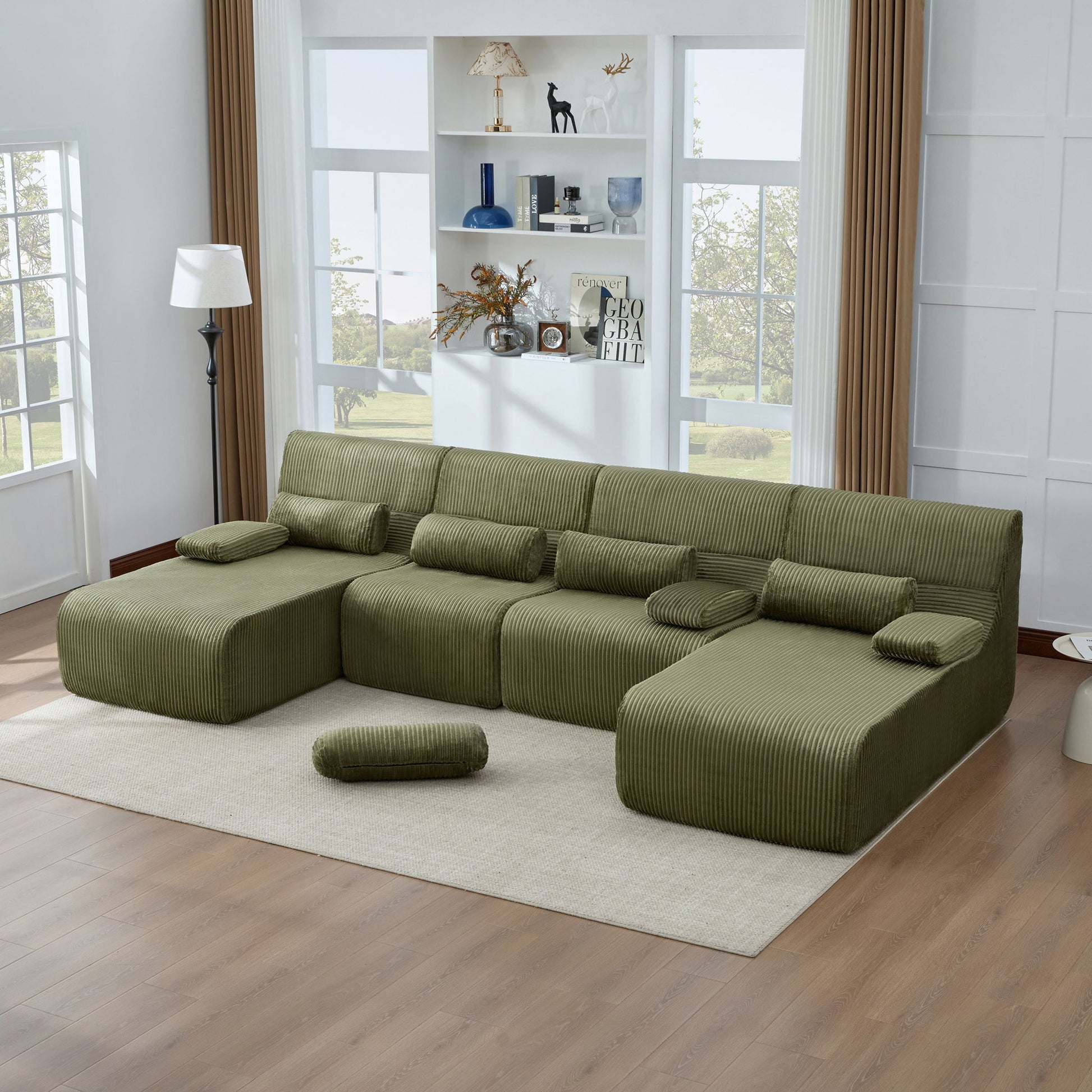Oversized Sectional Sofa, Living Room Seating With Modular Design Hearth and Haven