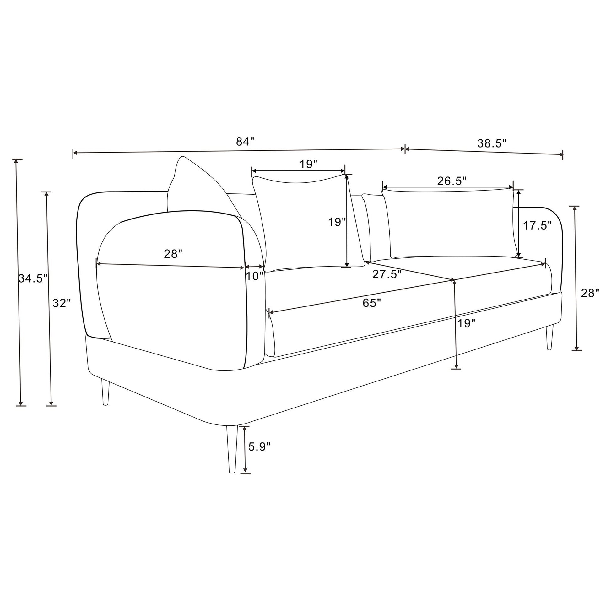 Repley - Track Arm Sofa Furniture Max