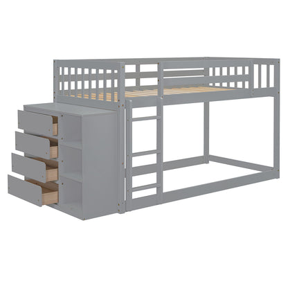 Bunk Bed With 4 Drawers And 3 Shelves DreamHaus